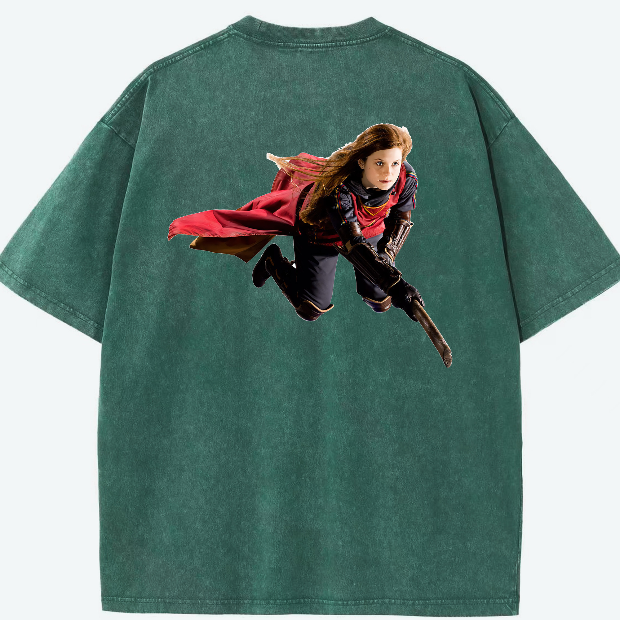 （画像用） Harry Potter ハリー・ポッターシリーズ 綿100% ヴィンテージ風 半袖Tシャツ（背面プリント）